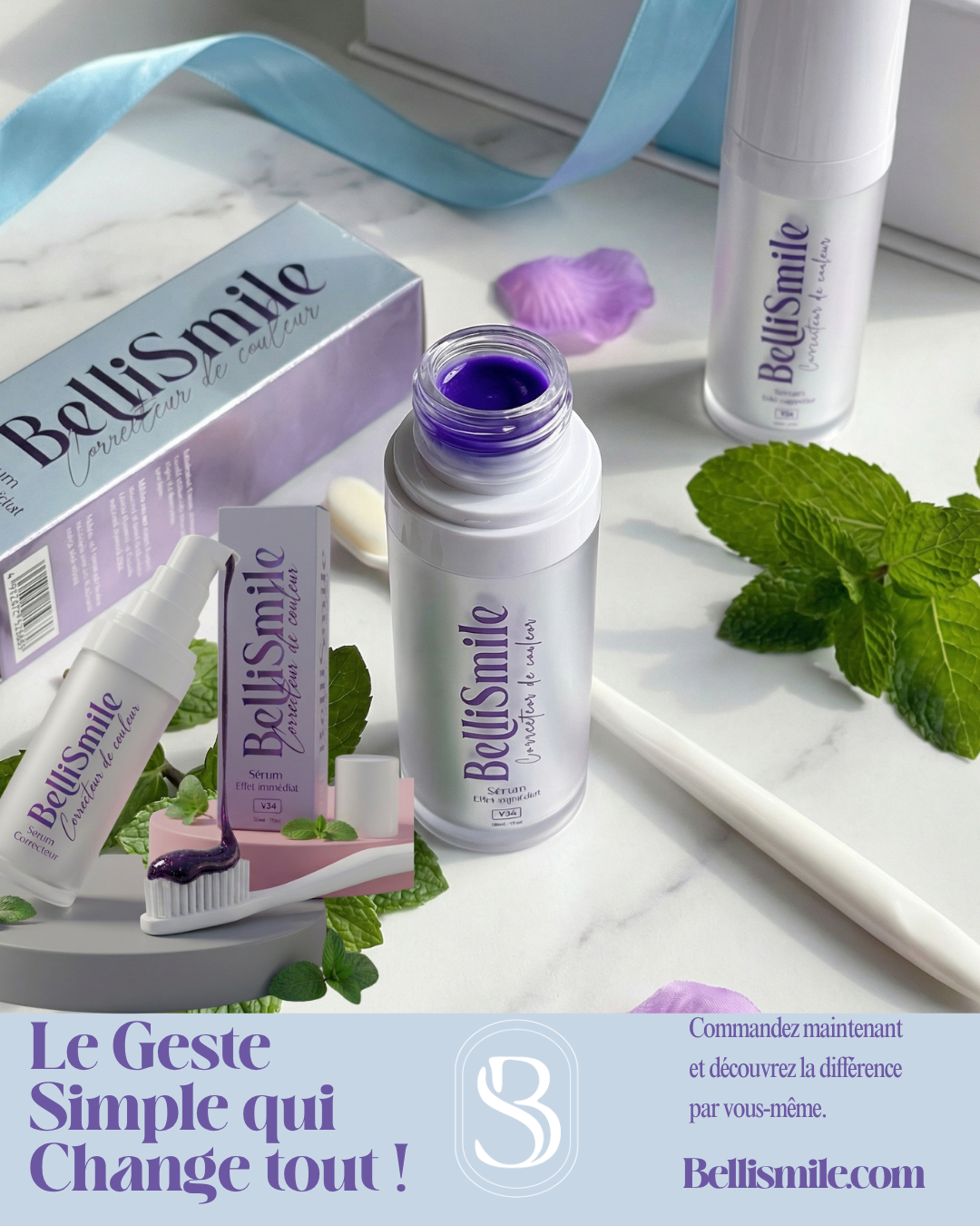 Sérum Correcteur de Couleur Dentaire – sourire blanc Instantané